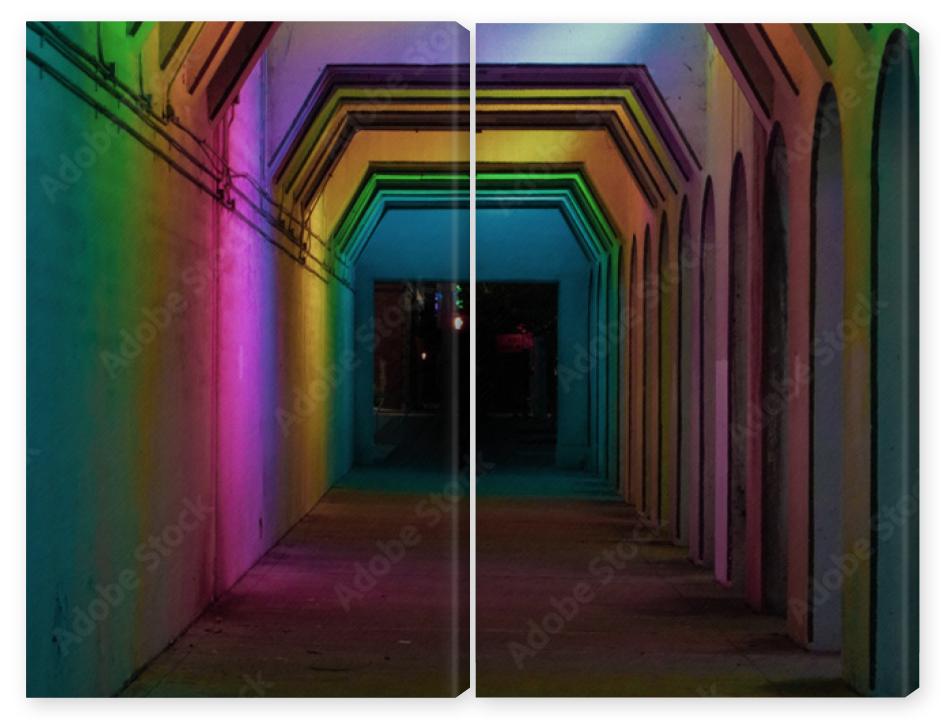 Obraz Dyptyk Birmingham, AL color tunnel at