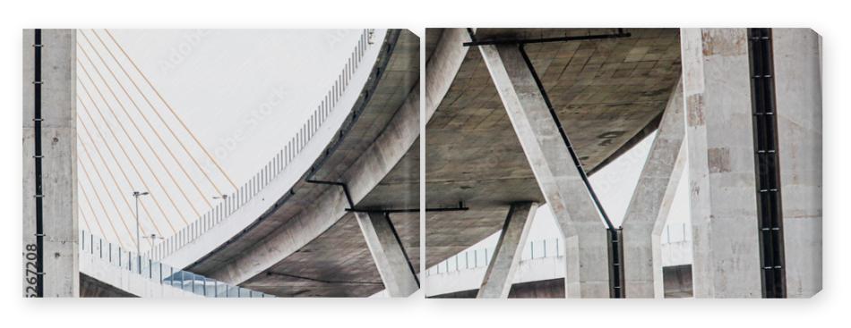 Obraz Dyptyk bridge in city Bhumibol Bridge