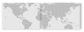 Obraz Dyptyk Dotted World Map - grey