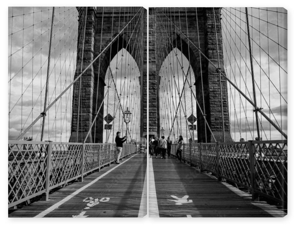 Obraz Dyptyk Brooklyn bridge in New York