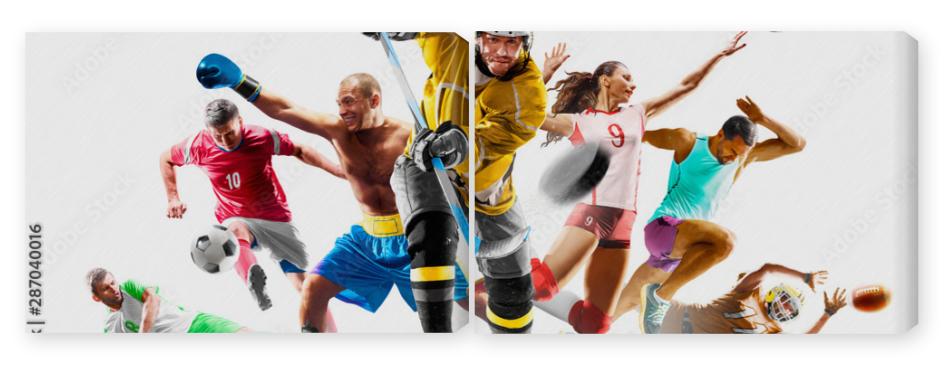 Obraz Dyptyk Multi sport collage football