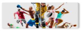 Obraz Dyptyk Multi sport collage football