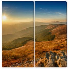 Obraz Dyptyk Landscape of Bieszczady