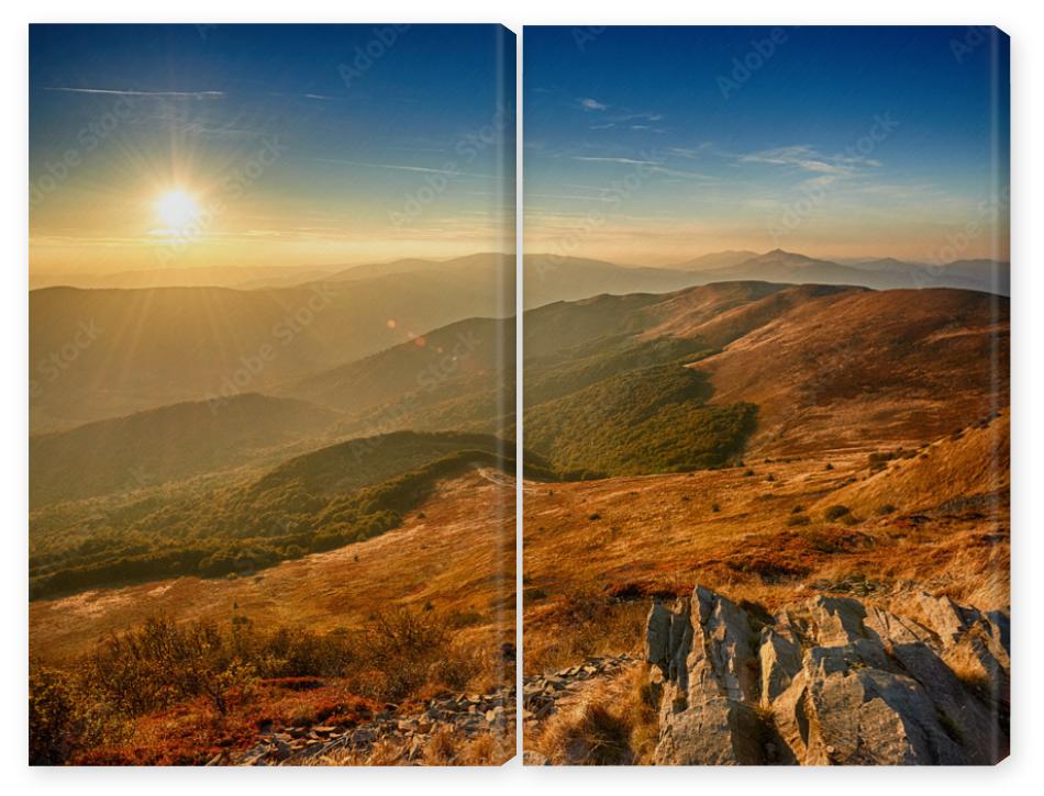 Obraz Dyptyk Landscape of Bieszczady