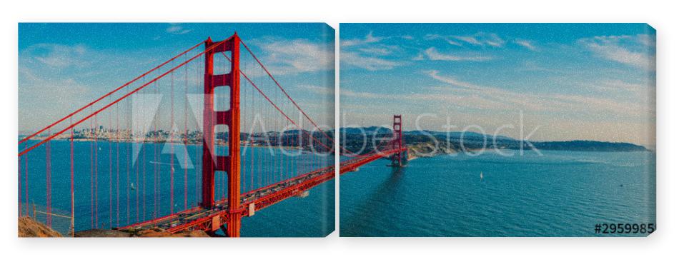 Obraz Dyptyk Golden Gate Bridge panorama,