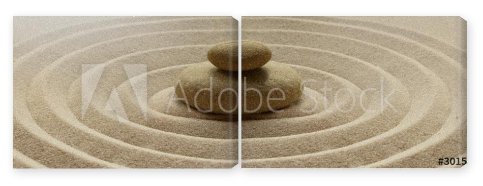 Obraz Dyptyk zen garden meditation stone