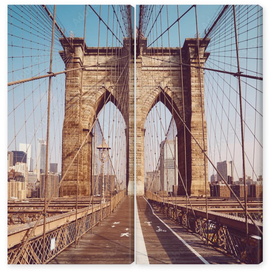 Obraz Dyptyk Brooklyn Bridge in the