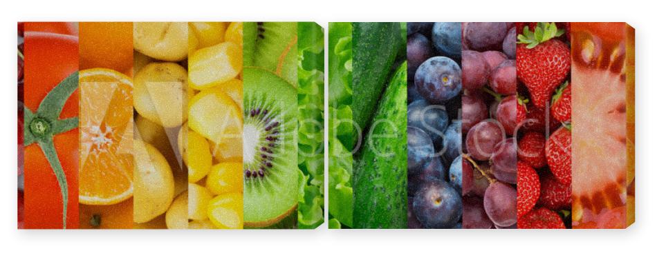 Obraz Dyptyk Background of fruits,