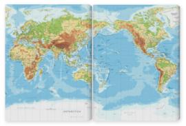 Obraz Dyptyk World Map - Pacific View -