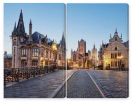 Obraz Dyptyk Belgium historic city Ghent at