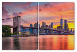 Obraz Dyptyk Lower Manhattan Skyline and