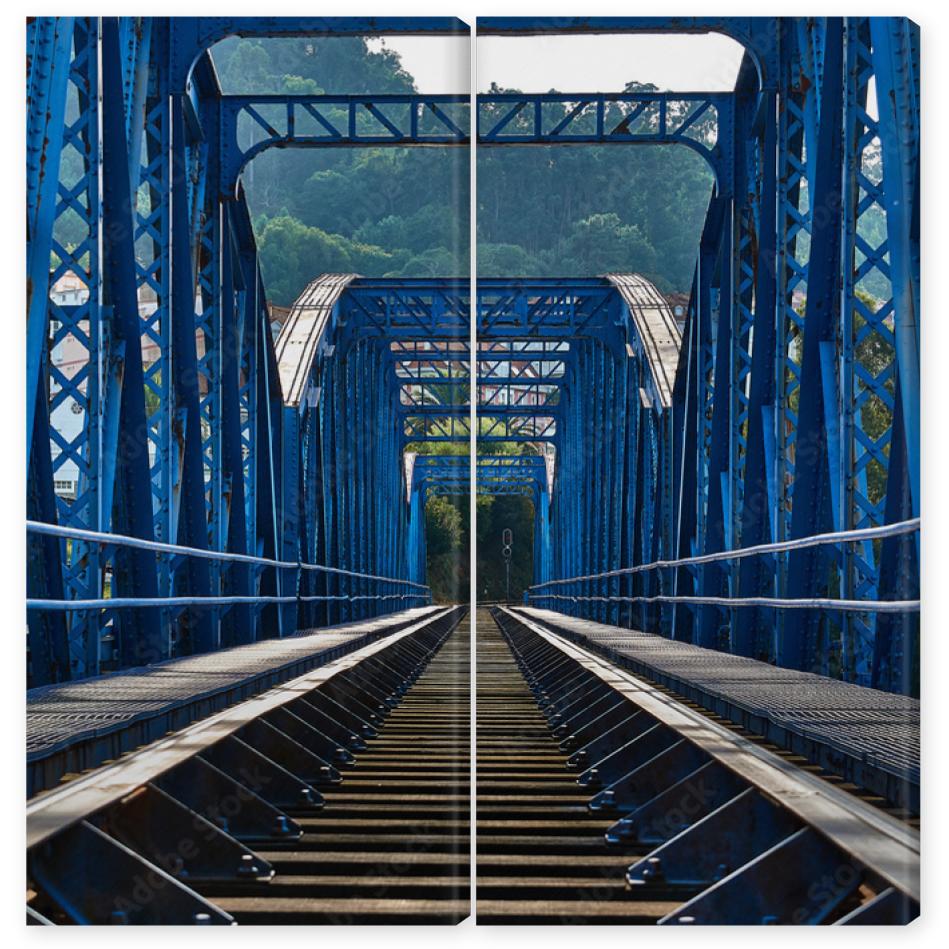 Obraz Dyptyk Iron bridge for train.