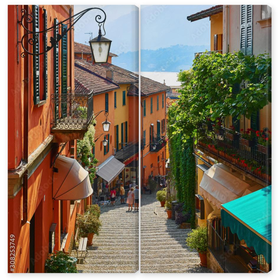 Obraz Dyptyk Bellagio village at lake Como