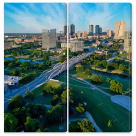 Obraz Dyptyk Aerial of Downtown Fort Worth