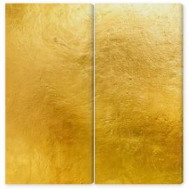 Obraz Dyptyk Gold shiny wall abstract