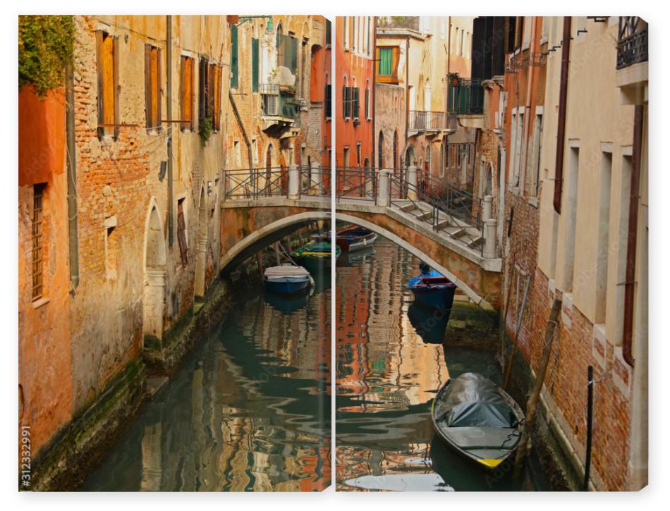 Obraz Dyptyk Venice in Italy, bridge and