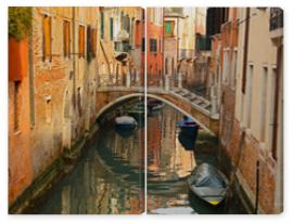 Obraz Dyptyk Venice in Italy, bridge and