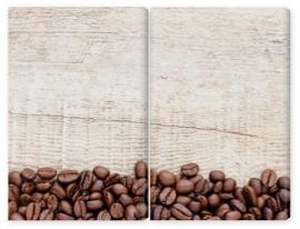 Obraz Dyptyk Coffee on wooden background.