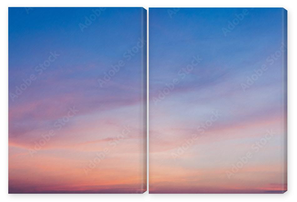 Obraz Dyptyk sunset sky with clouds