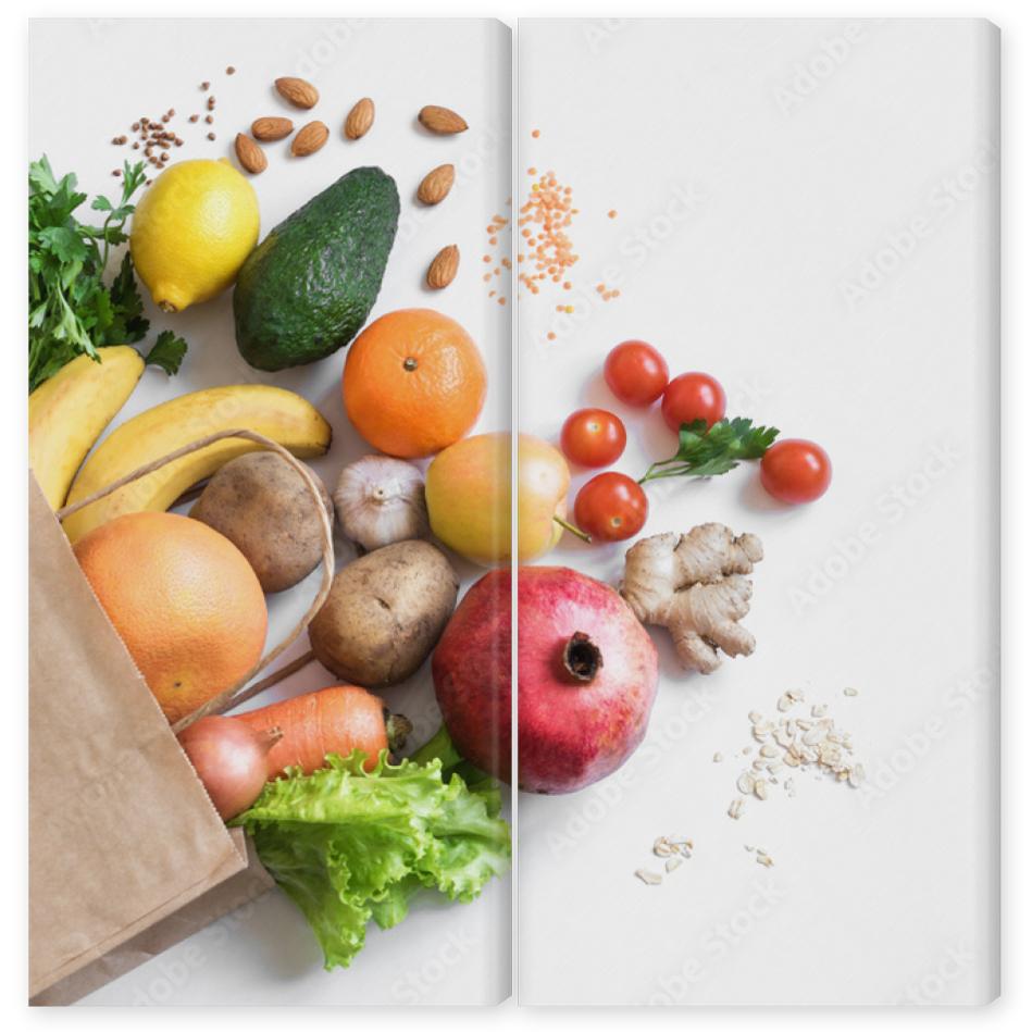 Obraz Dyptyk Healthy food background