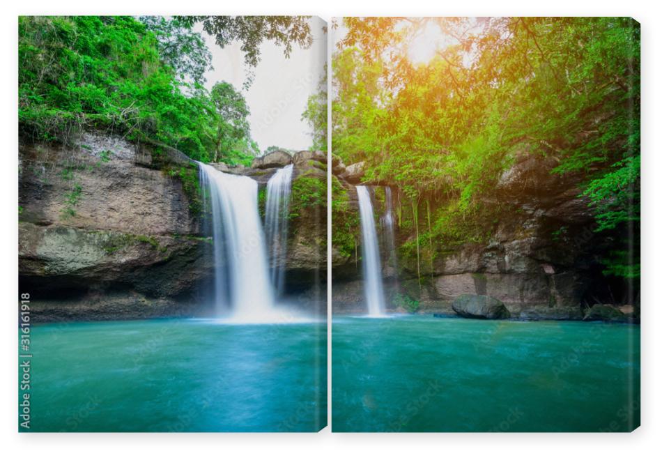 Obraz Dyptyk Haew Suwat Waterfall at Khao