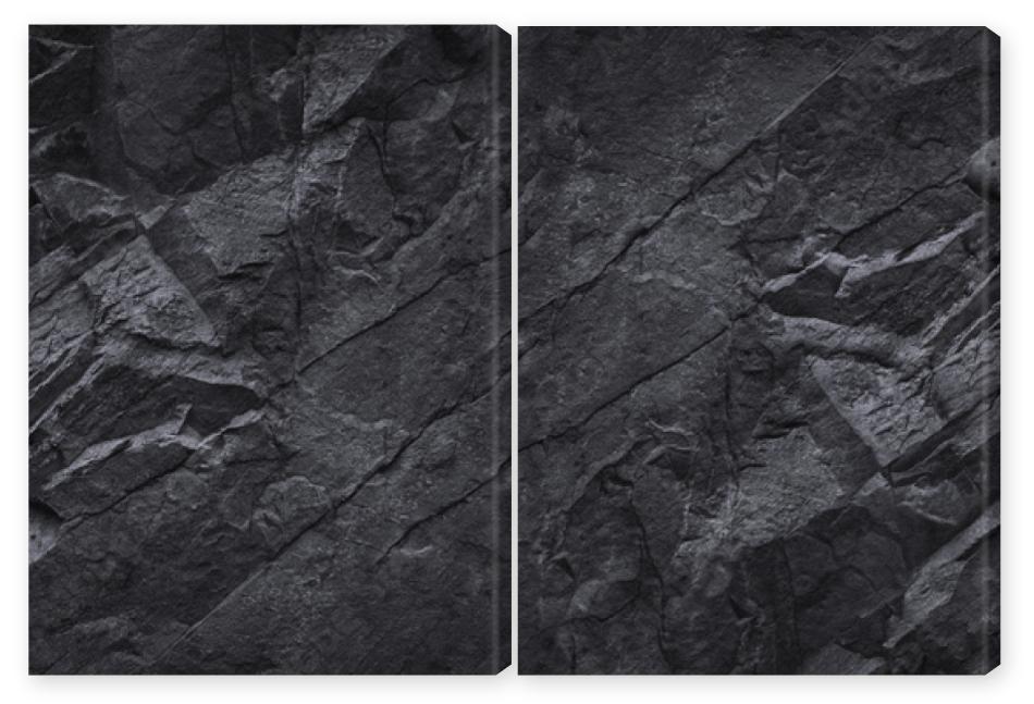 Obraz Dyptyk Black stone background. Dark