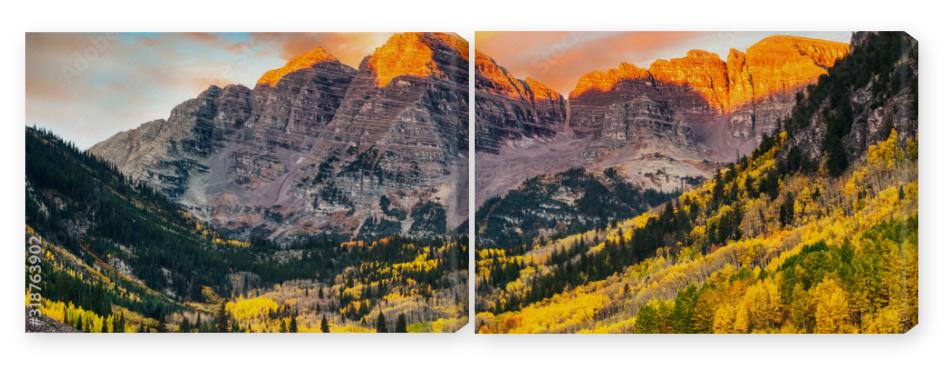 Obraz Dyptyk Maroon Bells at Sunrise,