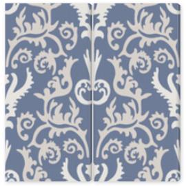 Obraz Dyptyk French blue damask shabby chic