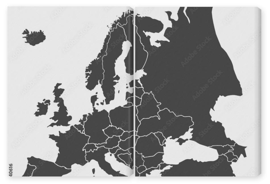 Obraz Dyptyk landkarte europa v2 ii