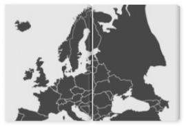 Obraz Dyptyk landkarte europa v2 ii