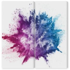 Obraz Dyptyk abstract powder splatted
