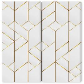 Obraz Dyptyk gold frame mosaic seamless