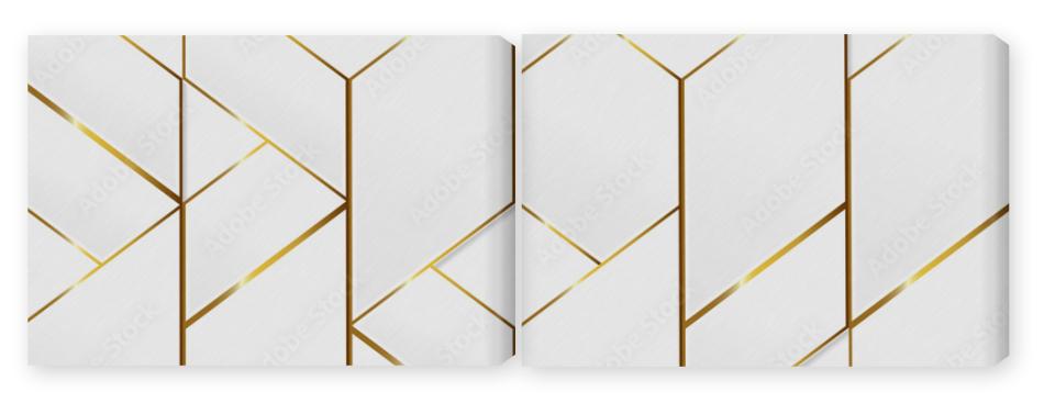 Obraz Dyptyk gold frame mosaic seamless