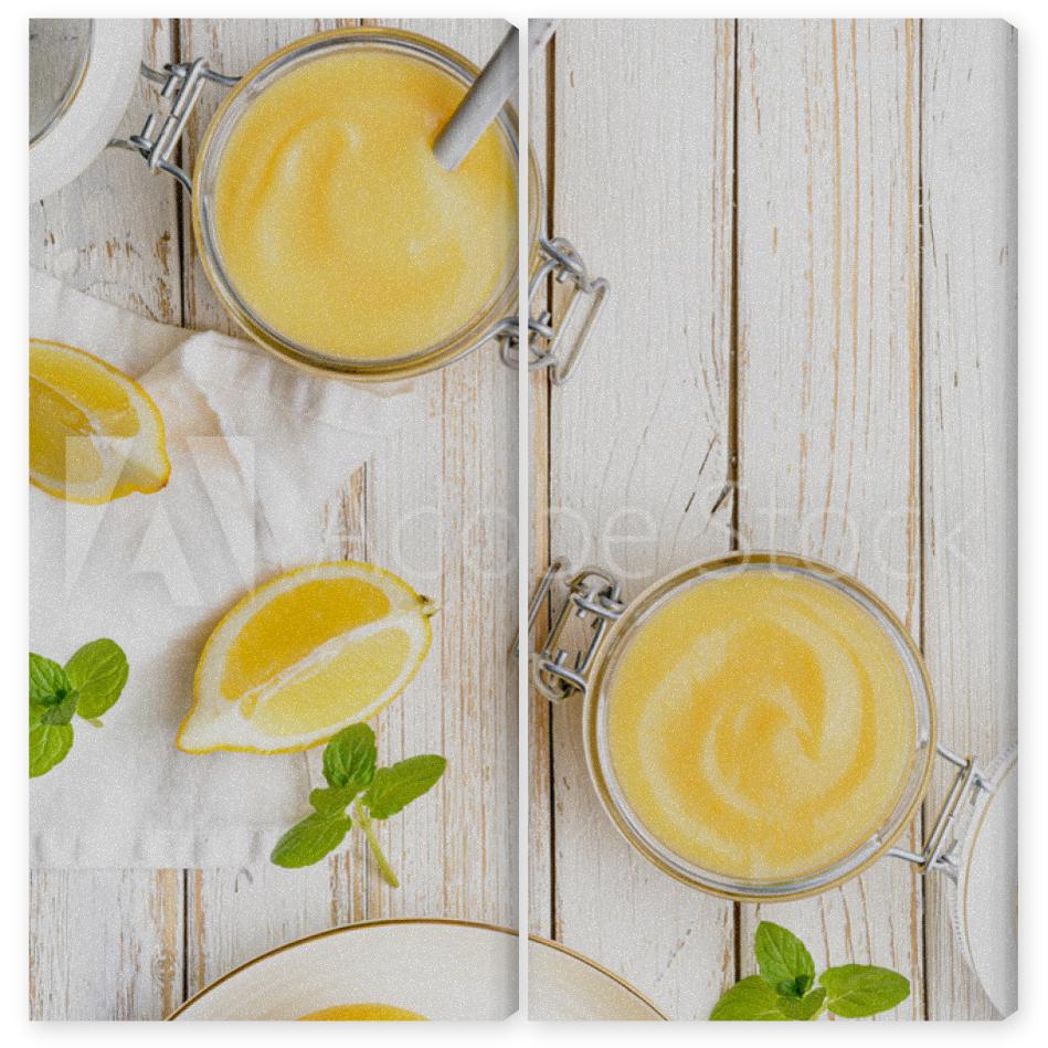 Obraz Dyptyk Homemade tangy lemon curd