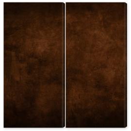 Obraz Dyptyk dark brown stained grungy