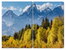 Obraz Dyptyk View of the Grand Teton