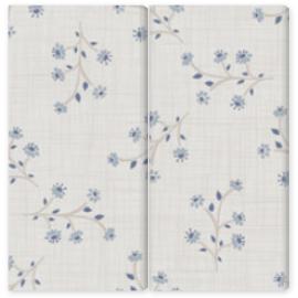 Obraz Dyptyk 
Seamless tossed floral border