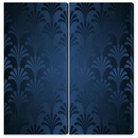 Obraz Dyptyk Dark Blue Floral Gatsby Art