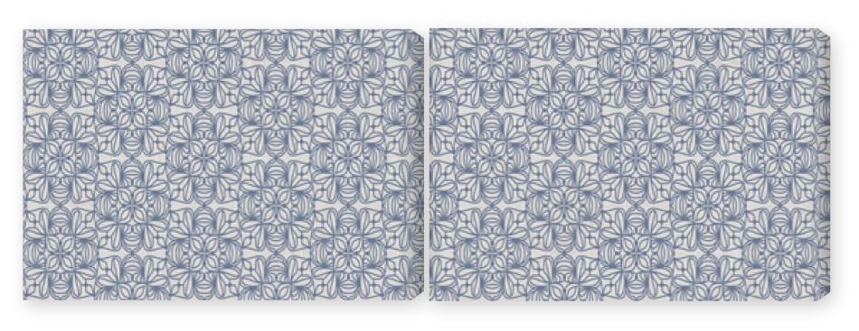 Obraz Dyptyk Seamless floral border pattern