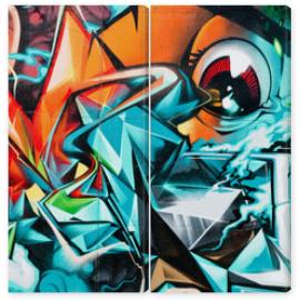 Obraz Dyptyk Abstract Graffiti detail on