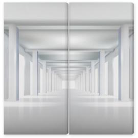 Obraz Dyptyk White interior. Vector