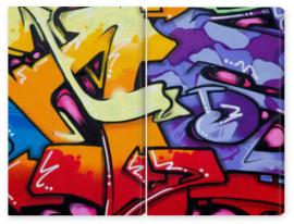 Obraz Dyptyk Vibrant graffiti