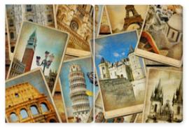 Obraz Dyptyk vintage travel collage