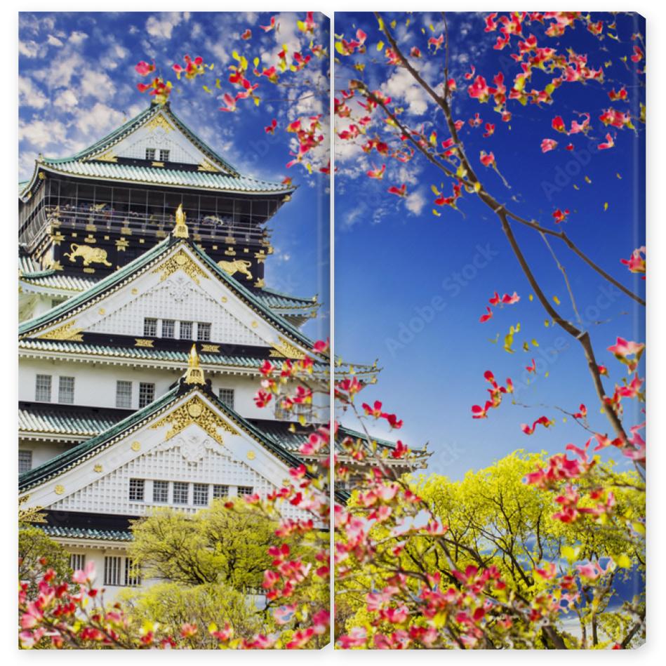 Obraz Dyptyk Osaka castle for adv or others