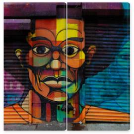 Obraz Dyptyk Harlem Graffiti