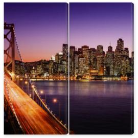 Obraz Dyptyk San Francisco skyline and Bay