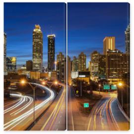 Obraz Dyptyk Atlanta downtown skyline