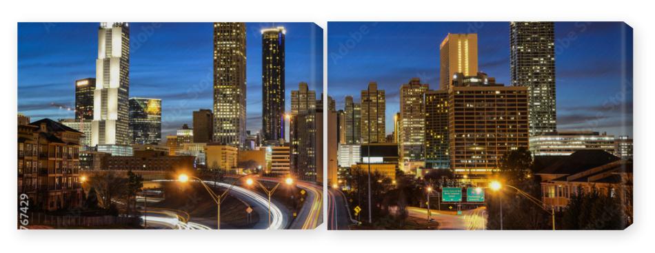 Obraz Dyptyk Atlanta downtown skyline