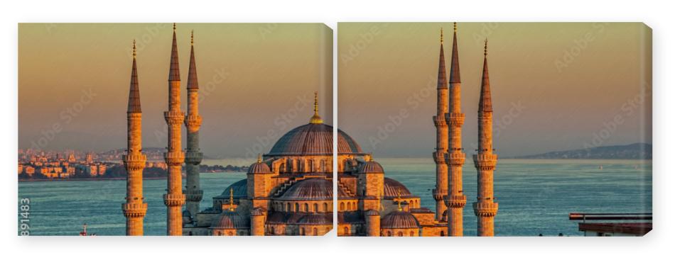 Obraz Dyptyk Blue mosque in Istanbul in