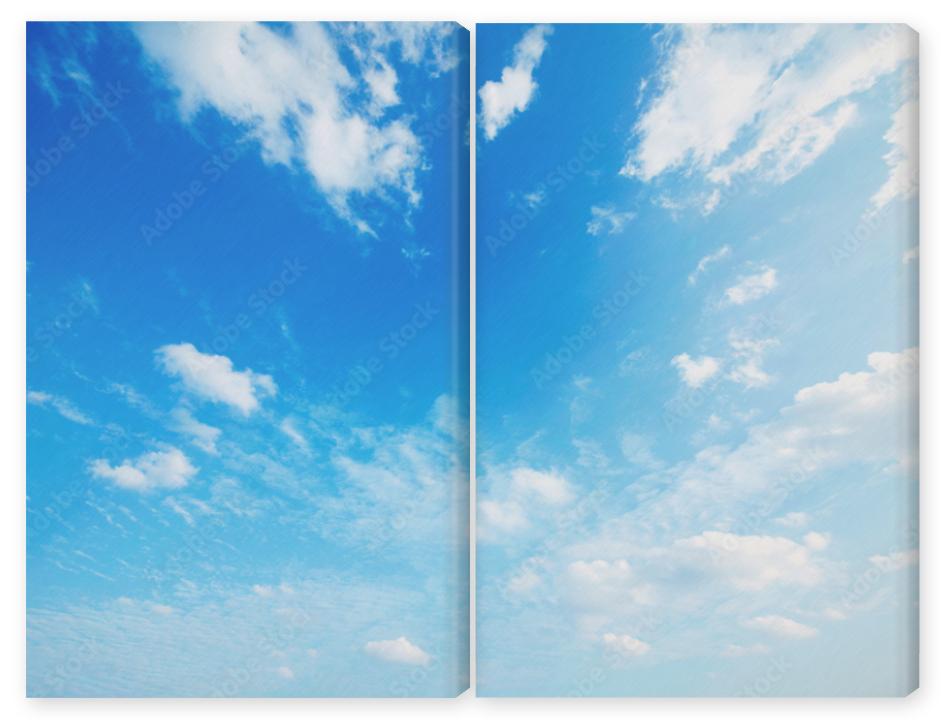 Obraz Dyptyk niebieskie niebo